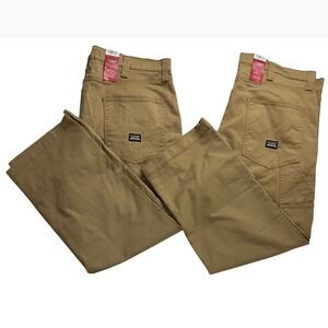 Lot of 2 Levi Strauss Signature Mens Carpenter Pants 40x30 Brown Workwear Loose